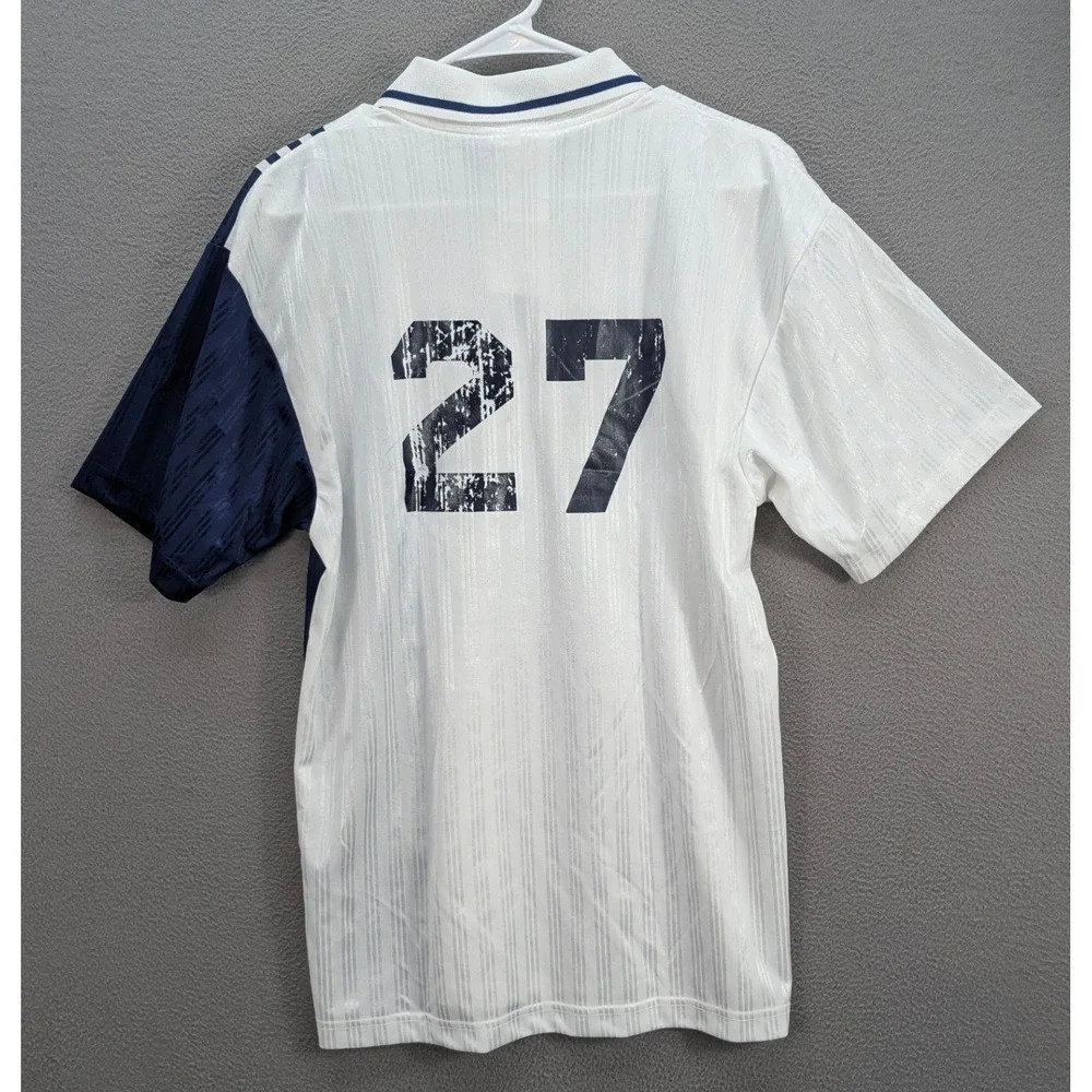 Adidas Westport Soccer Assn Jersey Polo Shirt Men's Size M White Navy‎ #27 USA - Picture 5 of 9